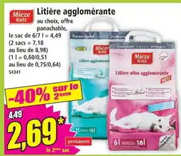 Norma Mieze katz litière agglomérante offre