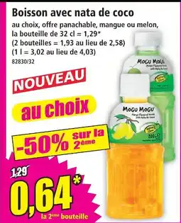 Norma Boisson avec nata de coco offre