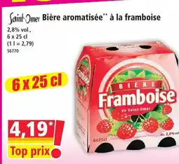 Norma Saint omer bière aromatisée à la framboise offre