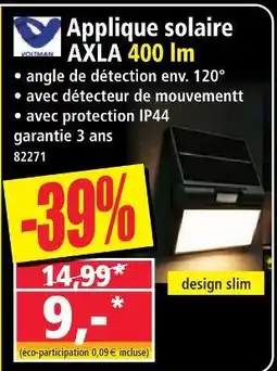 Norma Applique solaire axla 400 lm offre