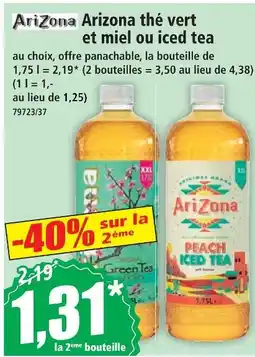 Norma Arizone thé vert et miel ou iced tea offre