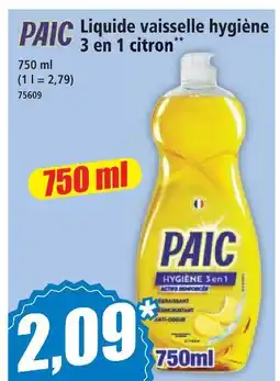 Norma Paic liquide vaisselle hygiène 3 en 1 citron offre