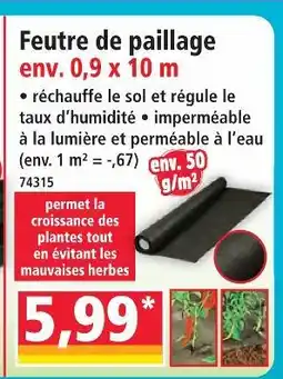 Norma Feutre de paillage offre