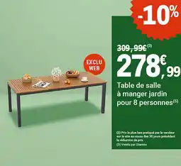E.Leclerc Jardi Table de salle à manger jardin pour 8 personnes offre