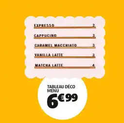 GiFi Tableau déco menu offre