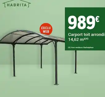 Habrita - carport toit arrondi