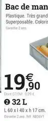 Espace emeraude Bac de man offre
