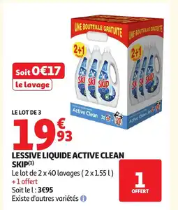Auchan SKIP Lessive liquide active clean offre