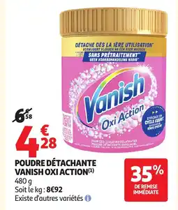 Auchan Poudre détachante vanish oxi action offre