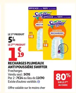 Auchan SWIFFER Recharges plumeaux anti poussière offre