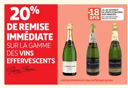 Auchan PIERRE CHANAU Sur la gamme des vins effervescents offre