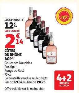 Auchan CELLIER DES DAUPHINS Côtes du rhône aop offre