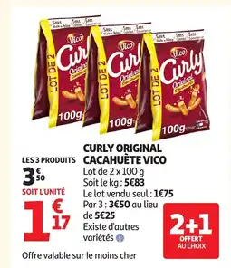 Auchan VICO Curly original cacahuète offre