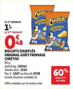 Auchan CHEETOS Biscuits soufflés original goût fromage offre