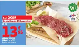 Auchan Viande bovine: steak offre