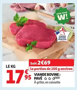 Auchan Viande bovine: pavé offre