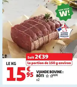 Auchan Viande bovine: roti offre