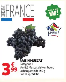 Auchan Raisin muscat offre