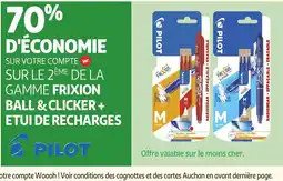 Auchan PILOT Frixion ball & clicker + etui de recharges offre