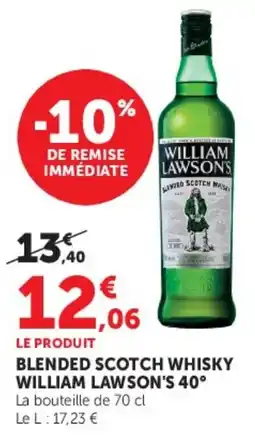 Super U WILLIAM LAWSON'S BLLENDED SCOTCH WHISKY offre