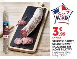 Super U Saucisse Droite offre