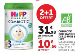 Super U HIPP COMBIOTIC offre