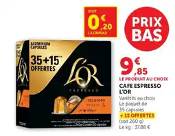 Super U L'OR Espresso offre