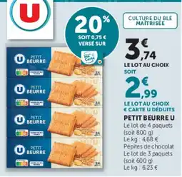 Super U PETIT BEURRE U offre