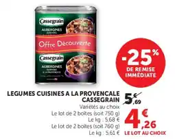 Super U Cassegrain Aubergines cuisines à la provençale offre