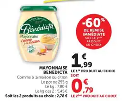 Super U Bénédicte Mayonnaise offre