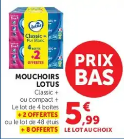 Super U LOTUS Mouchoirs offre