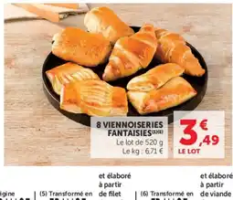 Super U VIEILLOIS Viennoiseries Fantaisies offre