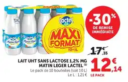 Super U lactel LAIT UHT SANS LACTOSE offre