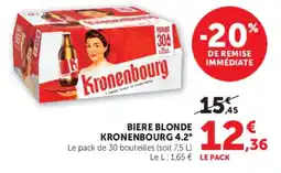 Super U Kronenbourg Bière blonde offre