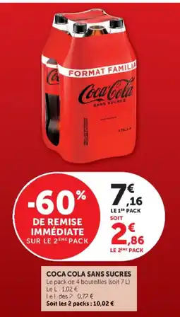 Super U Coca-Cola Sans Sucres offre