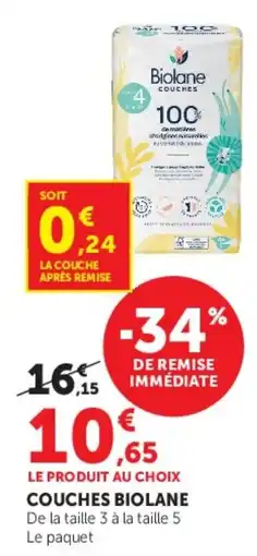 Super U Biolane Couches offre