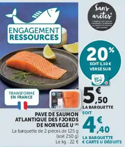 Super U Pave de saumon Atlantique des fjords de Norvège U offre