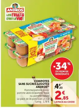 Super U ANDROS Compotes offre