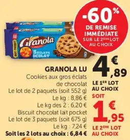 Super U Granola LU offre