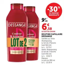 Super U DESSANGE ROUTINE CAPILLAIRE offre