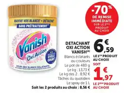 Super U Vanish Detachant Oxi Action offre