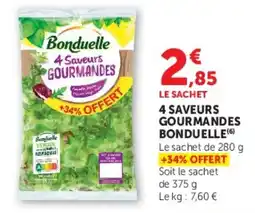 Super U Bonduelle 4 Saveurs Gourmandes offre