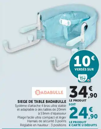 BADABULLE SIEGE DE TABLE
