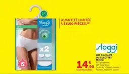 Hyper U Sloggi lot de 2 slips ou culottes femme offre