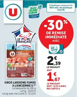 Hyper U U Gros lardons fumés offre