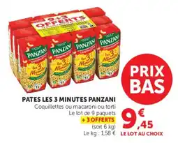 Hyper U PANZANI PATES LES 3 MINUTES offre