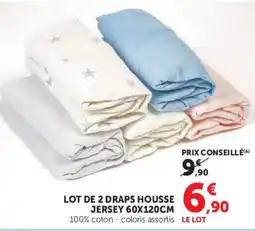Hyper U DRAPS HOUSSE JERSEY offre