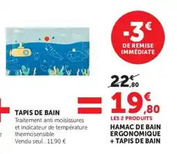 Hyper U DADA BULLE TAPIS DE BAIN offre