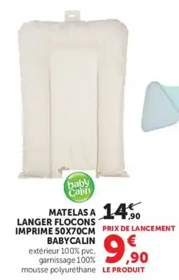 Hyper U BabyCalin Matelas a langer flocons offre
