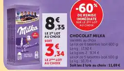Hyper U Milka Chocolat offre